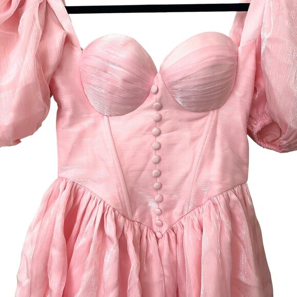 ADEIRLINA Here Comes The Sun Corset Mini Dress Pink NWT XS - Picture 5 of 6